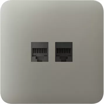 Передня панель для вбудованої інтернет-розетки Ajax SoloCover (LAN) Olive (126194.317.OL)-0