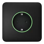 Розумна вбудована розетка з функцією моніторингу споживання електроенергії Ajax Outlet [type F] Jeweller Black