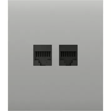 Передня панель для вбудованої інтернет-розетки Ajax CenterCover (LAN) Oyster (126201.318.OY)-0