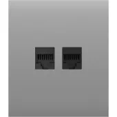 Передня панель для вбудованої інтернет-розетки Ajax CenterCover (LAN) Fog (126200.318.FG)