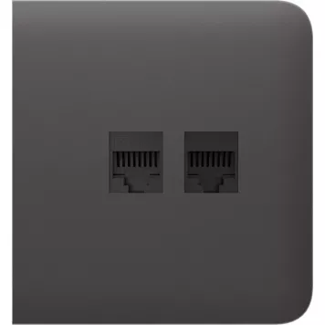 Бічна панель для вбудованої інтернет-розетки Ajax SideCover (LAN) Grey (126214.319.GR)-1