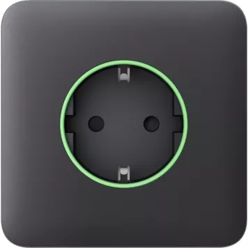 Передня панель для вбудованої розетки Ajax SoloCover (smart) Graphite (60029.164.GP)-0