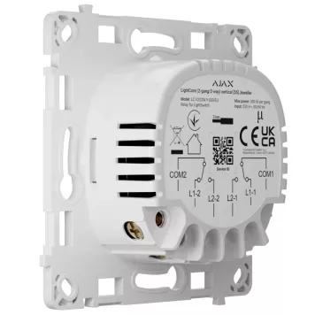 Реле для двоклавішного прохідного вимикача Ajax LightCore (2-gang/2-way) vertical (87945.142.NC)-3