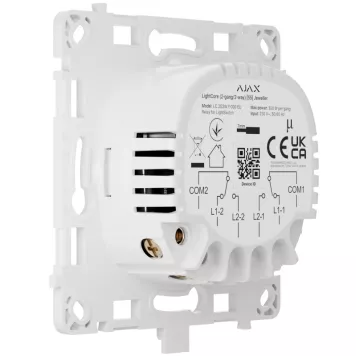 Реле для двоклавішного прохідного вимикача Ajax LightCore (2-gang/2-way) (87944.142.NC)-3