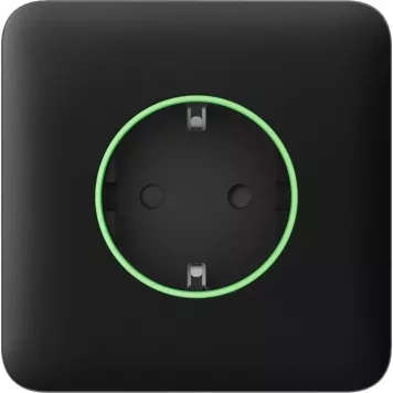 Передня панель для вбудованої розетки Ajax SoloCover (smart) Black (52805.164.BL)-0