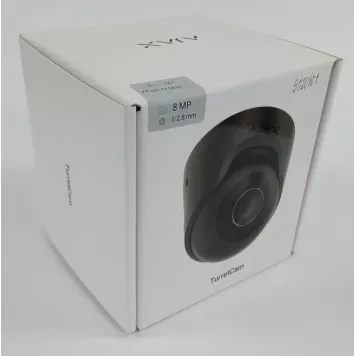 (Уценка) Проводная охранная IP-камера Ajax TurretCam (8 Mp/2.8 mm) Black-0