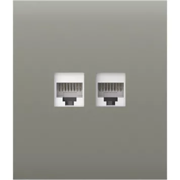 Передня панель для вбудованої інтернет-розетки Ajax CenterCover (LAN) Olive (126202.318.OL)-1