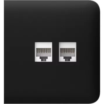 Бічна панель для вбудованої інтернет-розетки Ajax SideCover (LAN) Black (126212.319.BL)-2