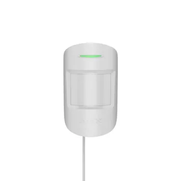 Проволочный комнатный датчик движения с дополнительным микроволновым сенсором Ajax MotionProtect Plus Fibra White (44408.02.WH1)-1