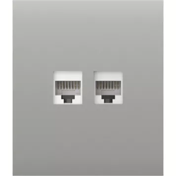 Передня панель для вбудованої інтернет-розетки Ajax CenterCover (LAN) Oyster (126201.318.OY)-1