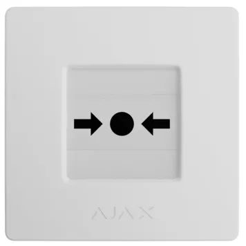 Бездротова програмована кнопка з механізмом скидання Ajax ManualCallPoint Jeweller White (87645.171.NC1)-2
