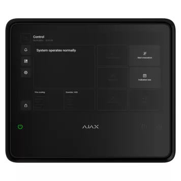 Бездротовий прилад приймально-контрольний пожежний (ППКП) з підтримкою пристроїв для захисту від вторгнення Ajax EN54 Fire Hub Jeweller Black (125733.315.BL)-0