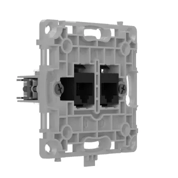 Механізм розетки Ajax OutletCore (LAN) Black (128846.165.BL)-2