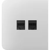 Бічна панель для вбудованої інтернет-розетки Ajax SideCover (LAN) White (126211.319.WH)