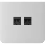 Бічна панель для вбудованої інтернет-розетки Ajax SideCover (LAN) vertical White (126219.319.WH)