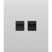 Передня панель для вбудованої інтернет-розетки Ajax CenterCover (LAN) White (126195.318.WH)