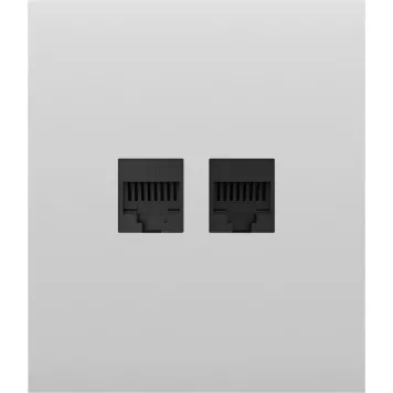 Передня панель для вбудованої інтернет-розетки Ajax CenterCover (LAN) White (126195.318.WH)-0