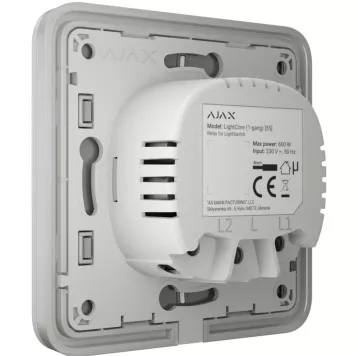Выключатель Ajax LightSwitch 2-клавишный White Ajax LightSwitch-2
