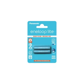 Акумулятор Panasonic Eneloop Lite AAA 550 2шт mAH NI-MH (BK-4LCCE / 2BE) Panasonic 12316-0
