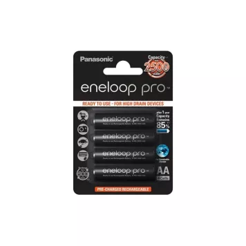 Акумулятор Panasonic Eneloop Pro AA 2500 mAh 4шт (BK-3HCDE / 4BE) Panasonic 12321-0