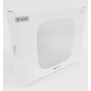 (Уценка) Интеллектуальная централь Ajax Hub 2 (4G) White-0
