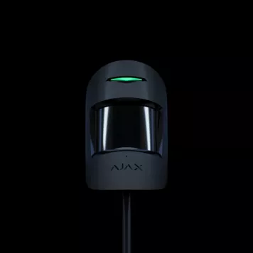 Проводной датчик движения и разбития стекла Ajax CombiProtect Fibra Black (44390.06.BL1)-1