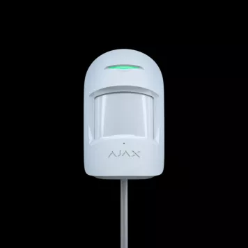 Проводной датчик движения и разбития стекла Ajax CombiProtect Fibra White (44391.06.WH1)-1