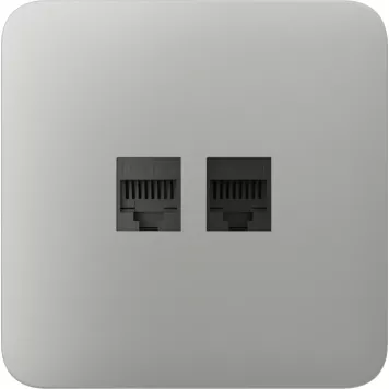 Передня панель для вбудованої інтернет-розетки Ajax SoloCover (LAN) Oyster (126193.317.OY)-0