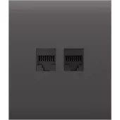 Передня панель для вбудованої інтернет-розетки Ajax CenterCover (LAN) Grey (126198.318.GR)