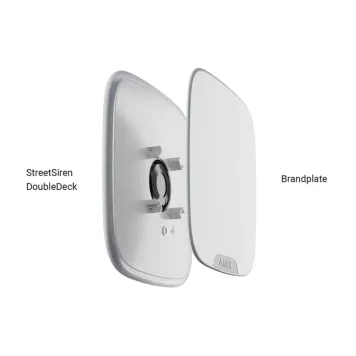 Беспроводная уличная сирена Ajax DoubleDeck с креплением для брендированной лицевой панели Black (38181.61.BL1)-2