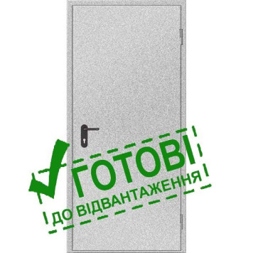 Двері протипожежні металеві глухі ДМП ЕІ60-1-2100х1000 прав., (самодовідні петлі) (артикул: 000045477)-0