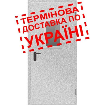 Двері протипожежні металеві з склінням ДМП ЕІ60-1-2100х1000 прав., ЄвроСтандарт (артикул: 000018230) Двері протипожежні металеві з склінням ДМП ЕІ60-1-2100х1000 прав., ЄвроСтандарт (артикул: 000018230)-0
