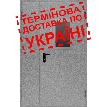 Двері протипожежні металеві з склінням ДМП ЕІ60-2-2100x1250 прав., ЄвроСтандарт (артикул: 000020098) Двері протипожежні металеві з склінням ДМП ЕІ60-2-2100x1250 прав., ЄвроСтандарт (артикул: 000020098)-0