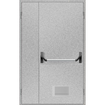 Двері протипожежні з вентиляційною сіткою ДМП ЕІ60-2-2100х1200 \"антипаніка\-0