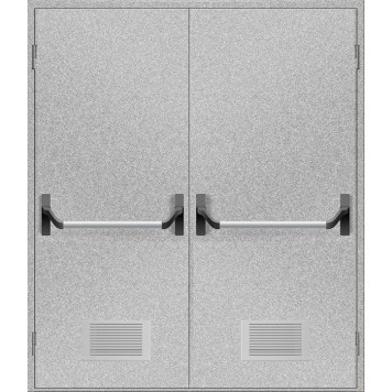 Двері протипожежні з вентиляційною сіткою ДМП ЕІ60-2-2200х1600 \"антипаніка\ Двері протипожежні з вентиляційною сіткою ДМП ЕІ60-2-2200х1600 \"антипаніка\-0