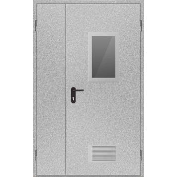 Двері протипожежні з вентиляційною сіткою та склінням ДМП ЕІ60-2-2100x1200, ЄвроСтандарт (артикул: 000043706) Двері протипожежні з вентиляційною сіткою та склінням ДМП ЕІ60-2-2100x1200, ЄвроСтандарт (артикул: 000043706)-0