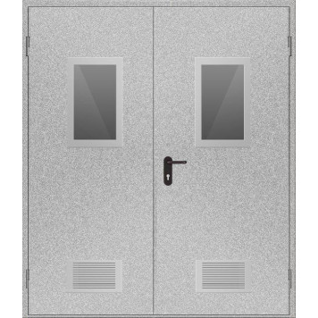Двері протипожежні з вентиляційною сіткою та склінням ДМП ЕІ60-2-2100x1500, ЄвроСтандарт (артикул: 000043707) Двері протипожежні з вентиляційною сіткою та склінням ДМП ЕІ60-2-2100x1500, ЄвроСтандарт (артикул: 000043707)-0