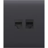 Передня панель для вбудованої інтернет-розетки Ajax CenterCover (LAN) Graphite (126199.318.GP)