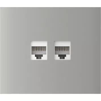 Центральна панель для вбудованої інтернет-розетки Ajax CenterCover (LAN) vertical Oyster (126209.318.OY)-1