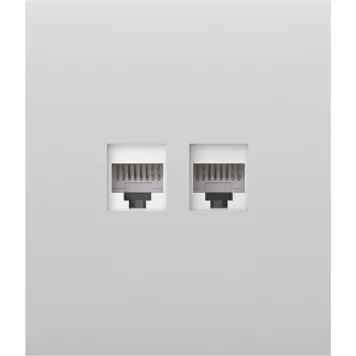 Передня панель для вбудованої інтернет-розетки Ajax CenterCover (LAN) White (126195.318.WH)-1