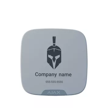 Лицевая панель Ajax Brandplate для брендирования уличной сирены StreetSiren DoubleDeck (10 шт.) White (39279.63.WH)-2