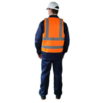 Жилет сигнальний з горизонтальними і вертикальними світловідбиваючими стрічками розмір L (артикул: 000072455) Жилет сигнальний з горизонтальними і вертикальними світловідбиваючими стрічками розмір L (артикул: 000072455)-2