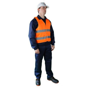 Жилет сигнальний з горизонтальними світловідбивними стрічками розмір L (артикул: 000072450)-1