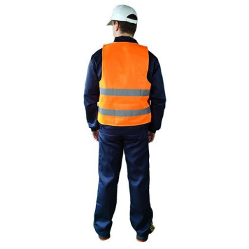 Жилет сигнальний з горизонтальними світловідбивними стрічками розмір L (артикул: 000072450)-2