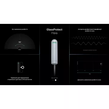 Проводной датчик разбития стекла Ajax GlassProtect Fibra White (44397.05.WH1)-3
