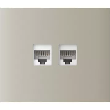 Центральна панель для вбудованої інтернет-розетки Ajax CenterCover (LAN) vertical Ivory (126205.318.IV)-1