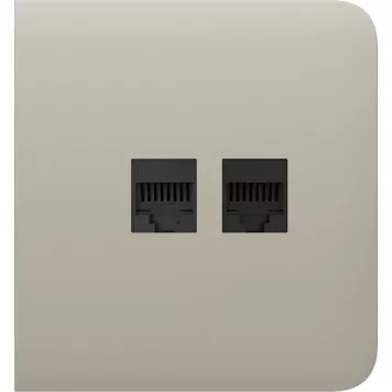 Бічна панель для вбудованої інтернет-розетки Ajax SideCover (LAN) Ivory (126213.319.IV)-1