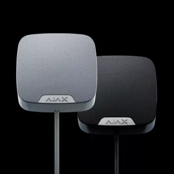 Проводная сирена с клеммой для наружного светодиода Ajax HomeSiren Fibra Black-4