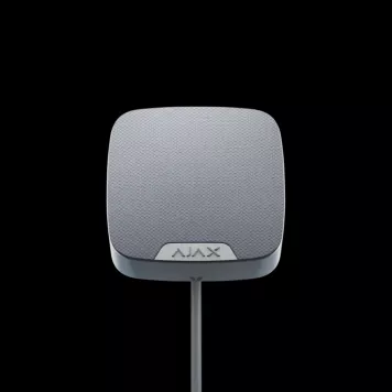 Проводная сирена с клеммой для наружного светодиода Ajax HomeSiren Fibra White (44399.11.WH1)-2