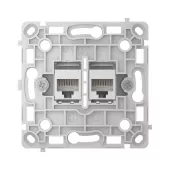 Механізм розетки Ajax OutletCore (LAN) Vertical White (126186.165.WH)